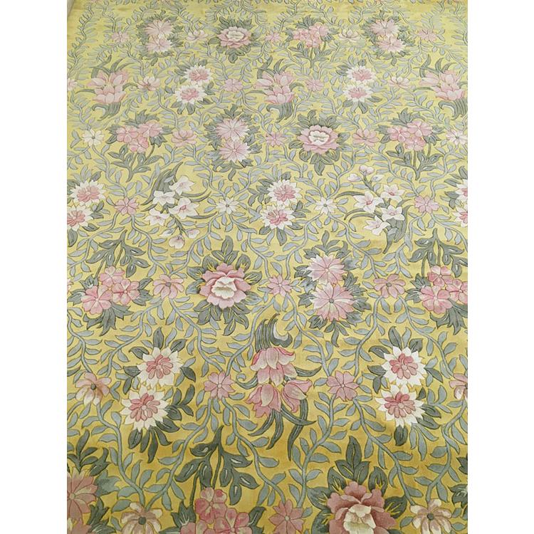 アクセント　ラグ　絨毯　カーペット　シルク　中国段通　約3畳　約169×246.5cm　120段　イエロー系　dt-1007_9