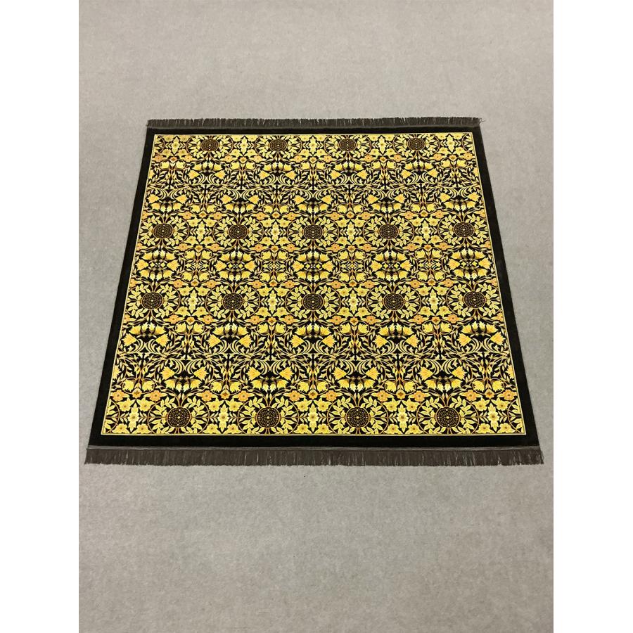 アクセント ラグ 絨毯 カーペット シルク 中国段通 約4.5畳 約245.5×249cm 120段 ブラウン系 dt-1008の画像