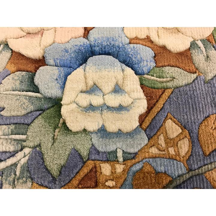 アクセント ラグ 絨毯 カーペット シルク 中国段通 約3畳 約164×242cm