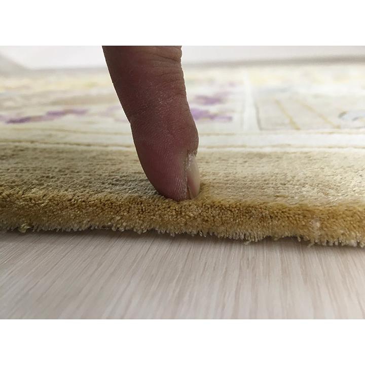 アクセント ラグ 絨毯 カーペット シルク 中国段通 約3畳 約169×240cm
