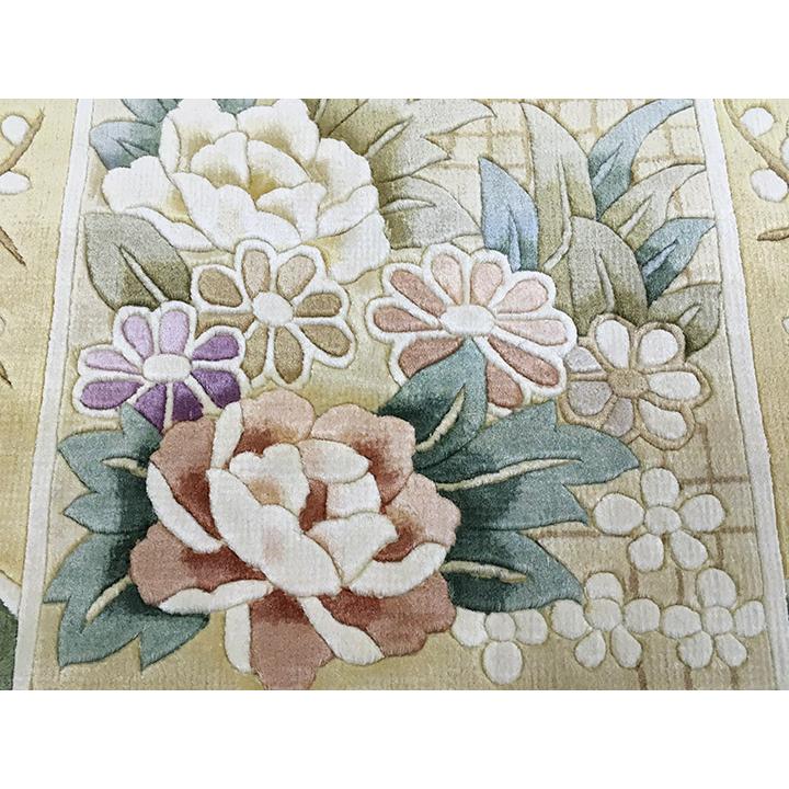 アクセント ラグ 絨毯 カーペット シルク 中国段通 約3畳 約169×240cm