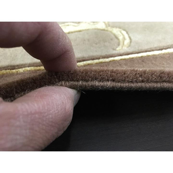 アクセント ラグ 絨毯 カーペット ウール シルク 中国段通 約6畳 約246