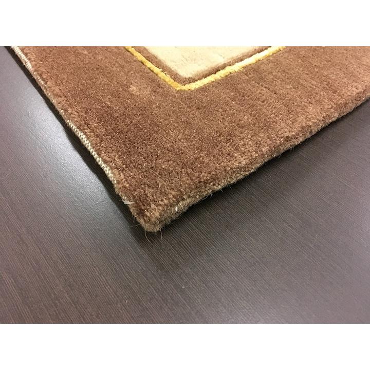 アクセント ラグ 絨毯 カーペット ウール シルク 中国段通 約6畳 約246