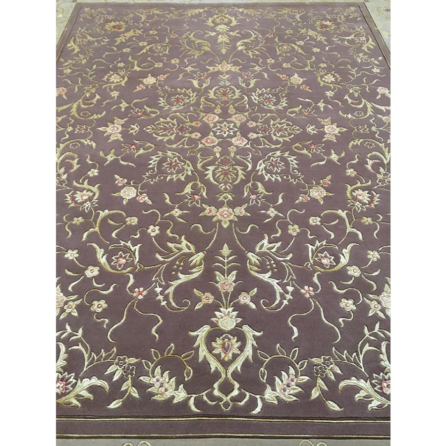 アクセント ラグ 絨毯 カーペット ウール シルク 中国段通 約6畳 約246