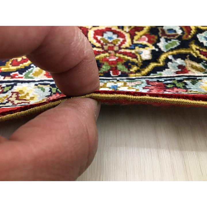 アクセント ラグ 絨毯 カーペット 玄関マット シルク 四川 中国段通 約