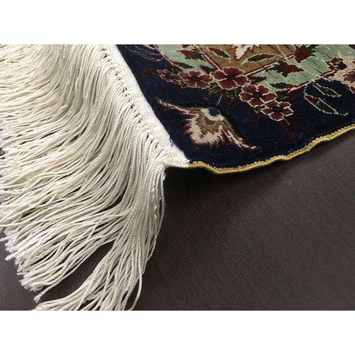 アクセント ラグ 絨毯 カーペット シルク 四川 中国段通 約4畳 約214×308.5cm 300段 マルチカラー dt-201の画像