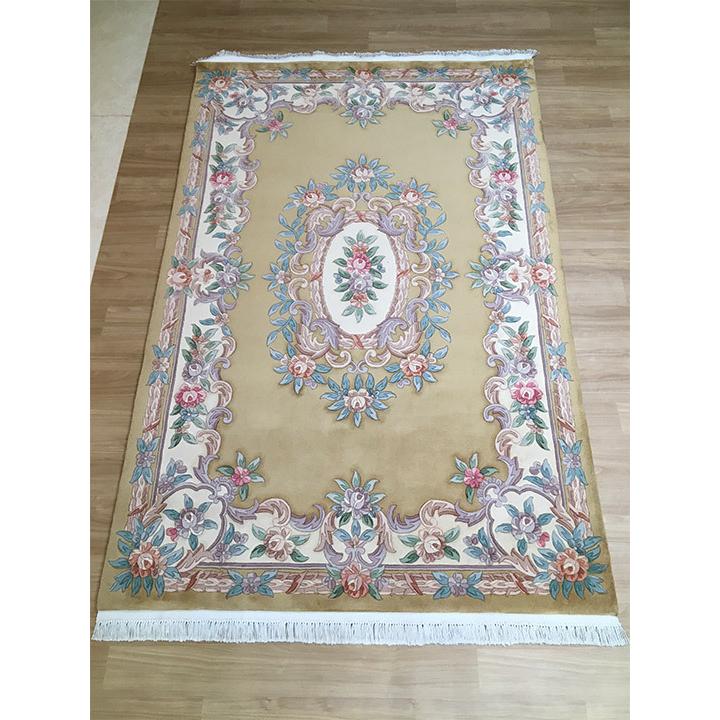 アクセント ラグ 絨毯 カーペット ウール 中国段通 約4畳 約182×270cm