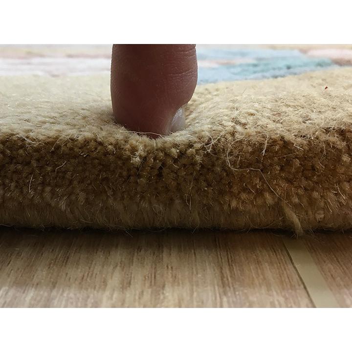アクセント ラグ 絨毯 カーペット ウール 中国段通 約4畳 約182×270cm