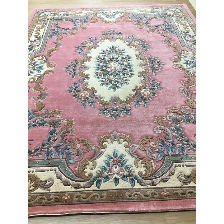 アクセント ラグ 絨毯 カーペット ウール 中国段通 約6畳 約246×307cm