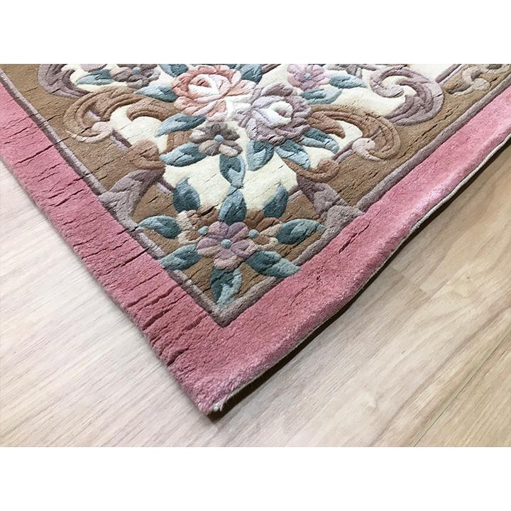 アクセント ラグ 絨毯 カーペット ウール 中国段通 約6畳 約246