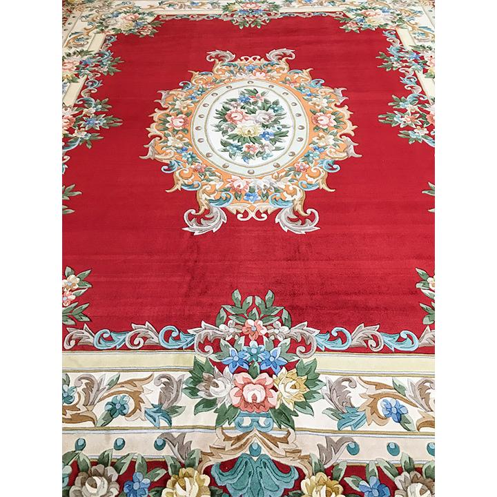 アクセント ラグ 絨毯 カーペット シルク 中国段通 約6畳 約237