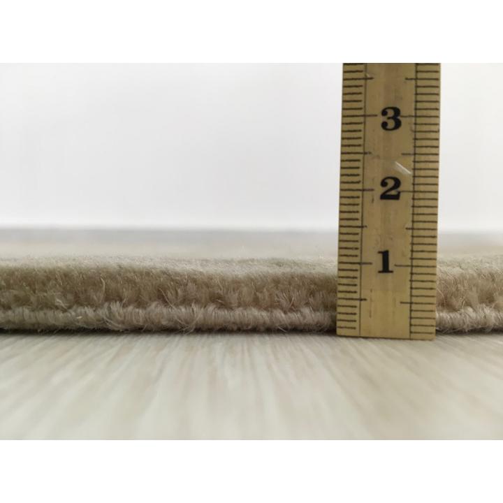 アクセント　ラグ　絨毯　カーペット　玄関マット　ウール　シルク　中国段通　約92×165cm　150段　ベージュ系　dt-a054の画像