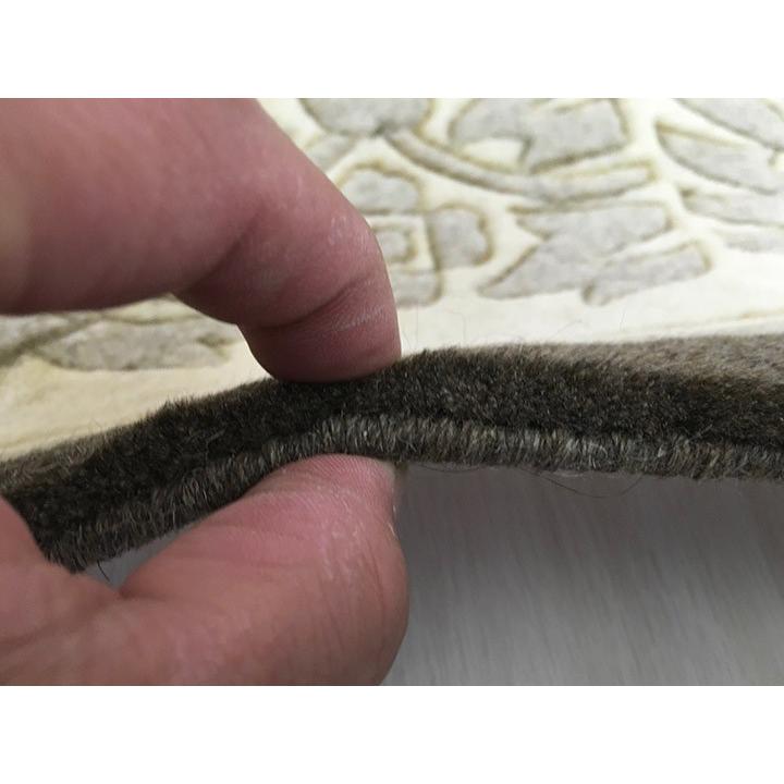 新品　中国ウール段通玄関マット　120段 玄関マット ウール 中国段通 約61×91cm 120段 ベージュ系 dt-a097