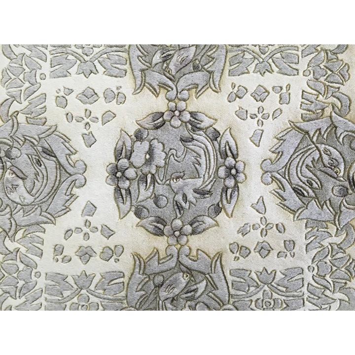 玄関マット ウール 中国段通 約61×91cm 120段 ベージュ系 dt-a097