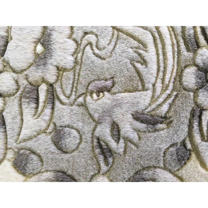 玄関マット ウール 中国段通 約61×91cm 120段 ベージュ系 dt