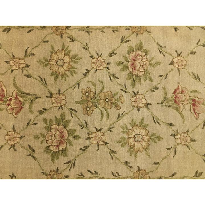 希少　新品　中国ウール段通　玄関マット120段 玄関マット ウール 中国段通 約59×93cm 120段 ベージュ系 dt-a308