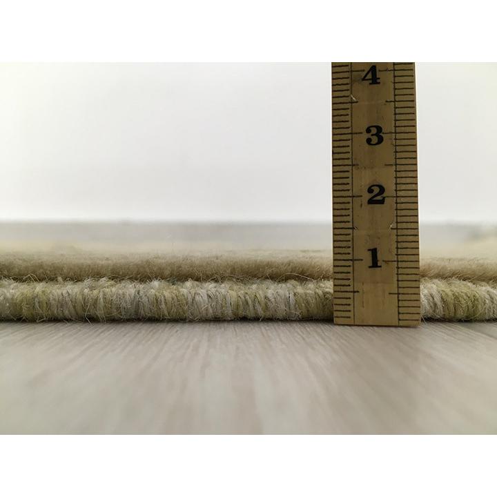 玄関マット ウール 中国段通 約59×95cm 120段 ベージュ系 dt-a309