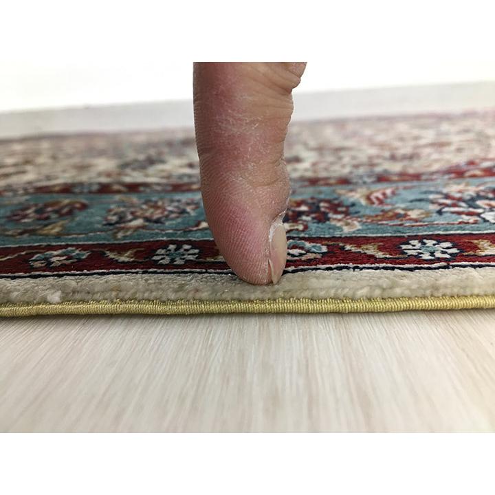 玄関マット シルク 中国段通 約63×92cm 260段 マルチカラー dt