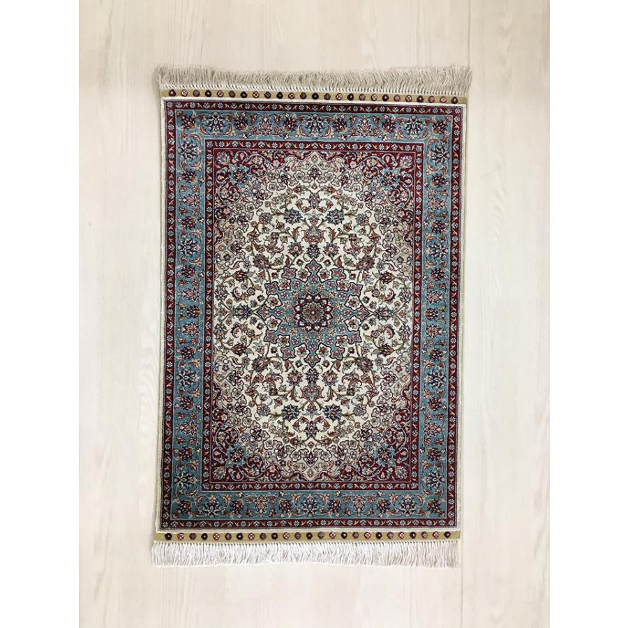 玄関マット シルク 中国段通 約63×92cm 260段 マルチカラー dt