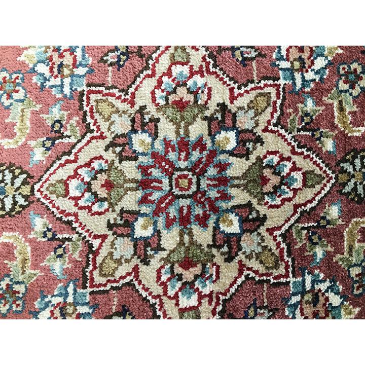 玄関マット シルク 中国段通 約62.5×93cm 260段 レッド系 dt-a320