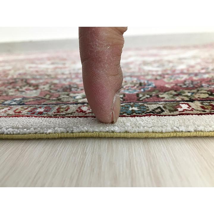 玄関マット シルク 中国段通 約62.5×93cm 260段 レッド系 dt-a320