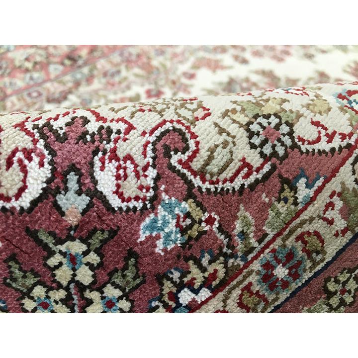 玄関マット シルク 中国段通 約62.5×93cm 260段 レッド系 dt-a320