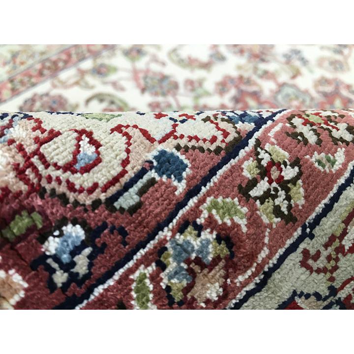 玄関マット シルク 中国段通 約63×93cm 260段 マルチカラー dt-a322