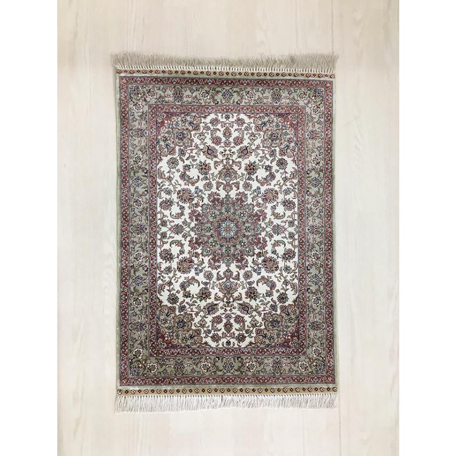 玄関マット シルク 中国段通 約63×93cm 260段 マルチカラー dt-a322