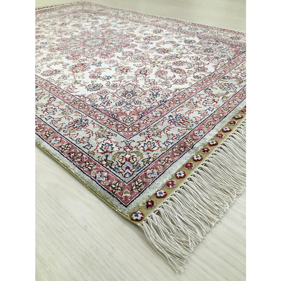 玄関マット シルク 中国段通 約63×93cm 260段 マルチカラー dt-a322