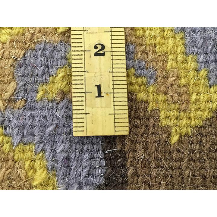 玄関マット　ウール　中国段通　約68.5×126cm　150段　パープル系　dt-a335の画像