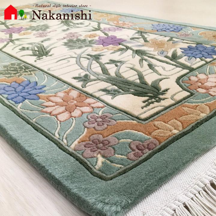 新品　中国ウール段通玄関マット　120段 楽天市場】【中国段通 ウール 玄関マット】「1237」絨毯(じゅうたん