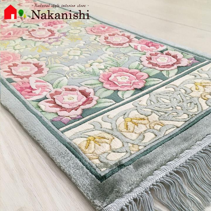 玄関マット キッチンマット ランナー ロングマット かまち シルク 中国