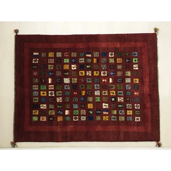 【ギャッペ】カーペット138cm×81cm ギャッベラグ 約149×195cm BT12490】GABBEH・ギャッペ(ギャべ)・イラン