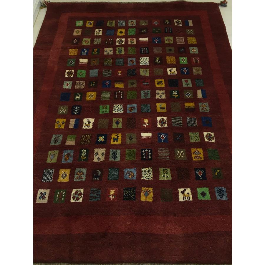 ギャッベラグ 約149×195cm BT12490】GABBEH・ギャッペ(ギャべ)・イラン