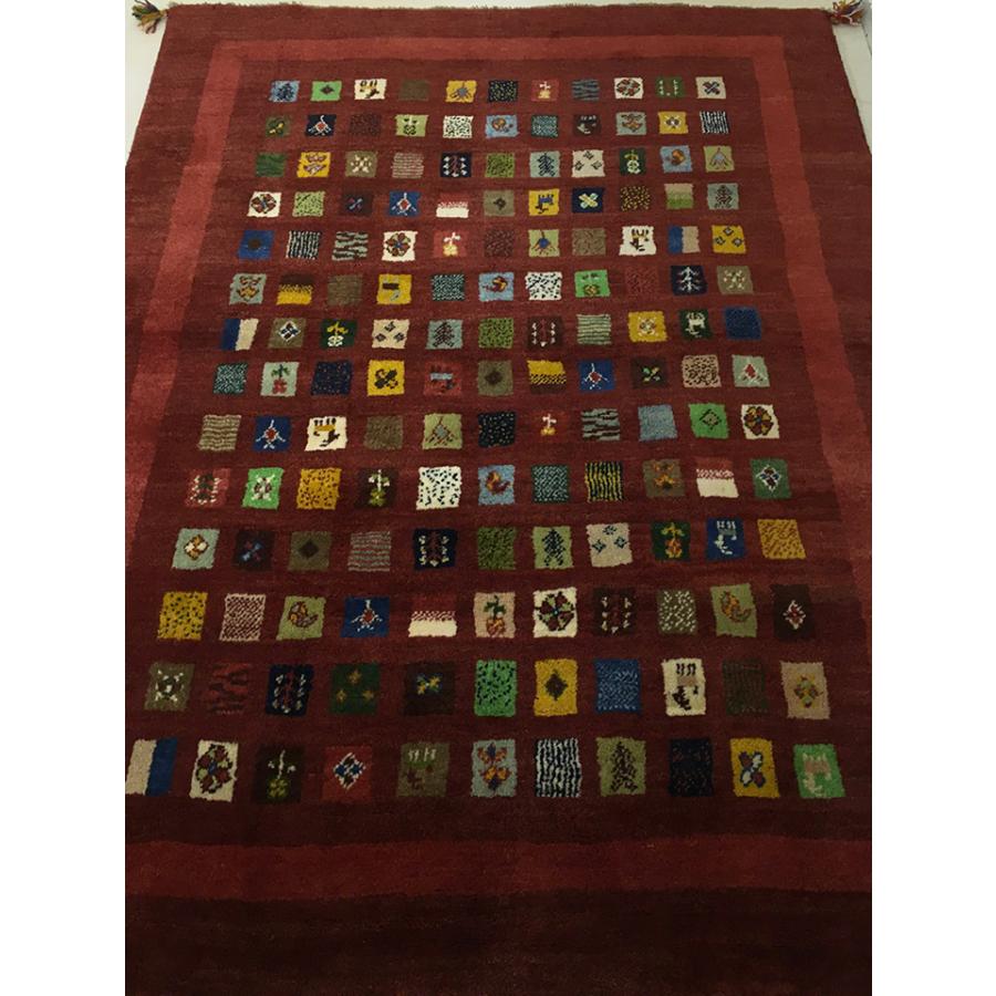 ギャッベラグ 約149×195cm BT12490】GABBEH・ギャッペ(ギャべ)・イラン