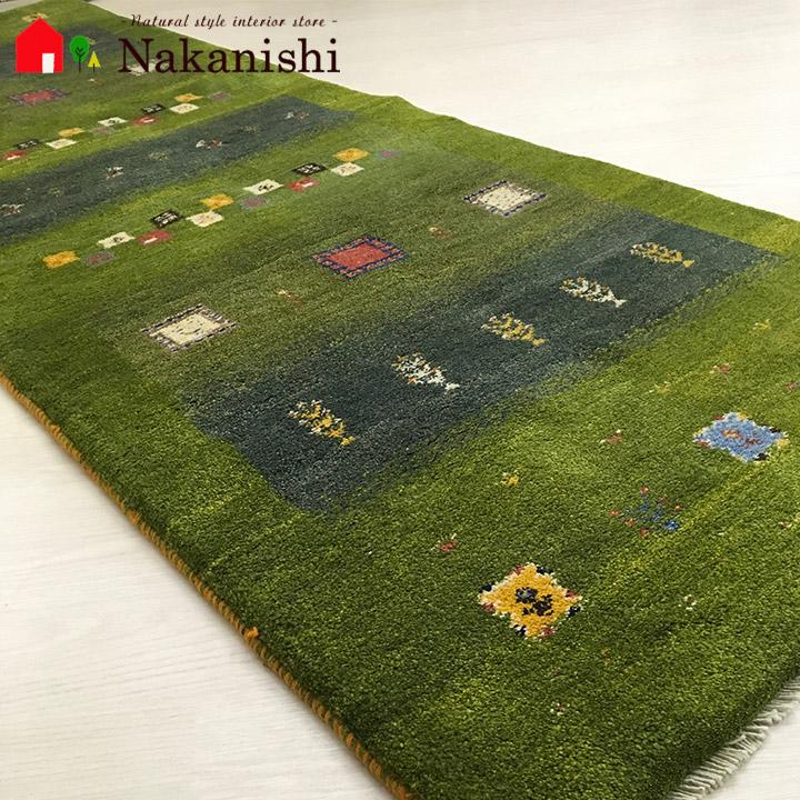 【ギャッベ ランナー 約85×241cm 10631】GABBEH ギャッベ(ギャベ)・イラン製・ロング・ランナー・キッチンマット・カーペット・ラグ
