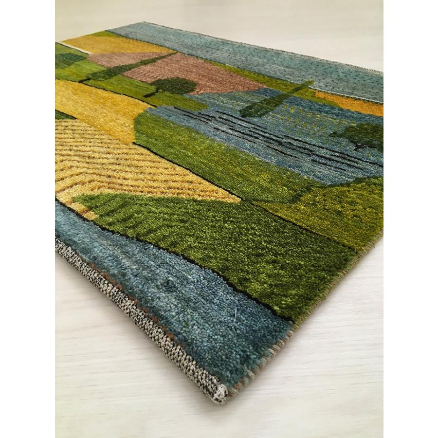 ギャッベ 玄関マット 約64×90cm 実り静かな夏畑2(44022)】GABBEH