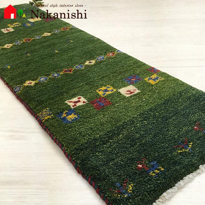 【ギャッベ ランナー 約48×125cm カントリーロード3】GABBEH ギャッベ(ギャベ)・イラン製・ロング・ランナー・キッチンマット・カーペット・ラグ