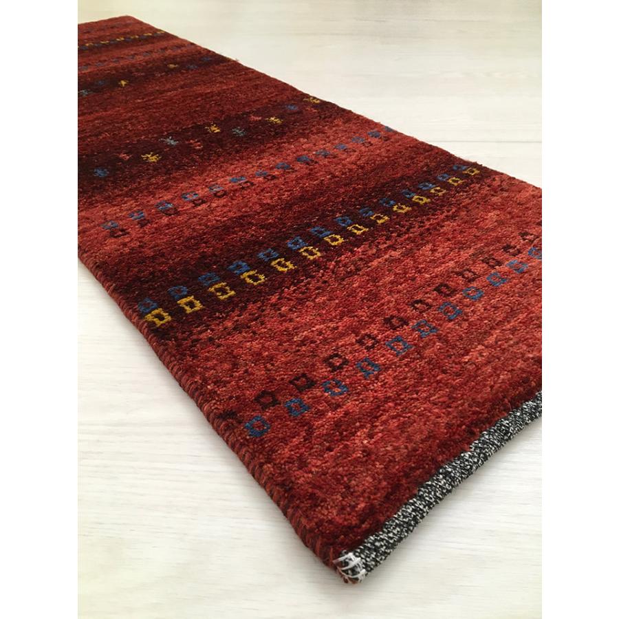 イラン製絨毯 ギャッベ ランナー 約38.5×113cm ゆきほたる】GABBEH ギャッベ(ギャベ