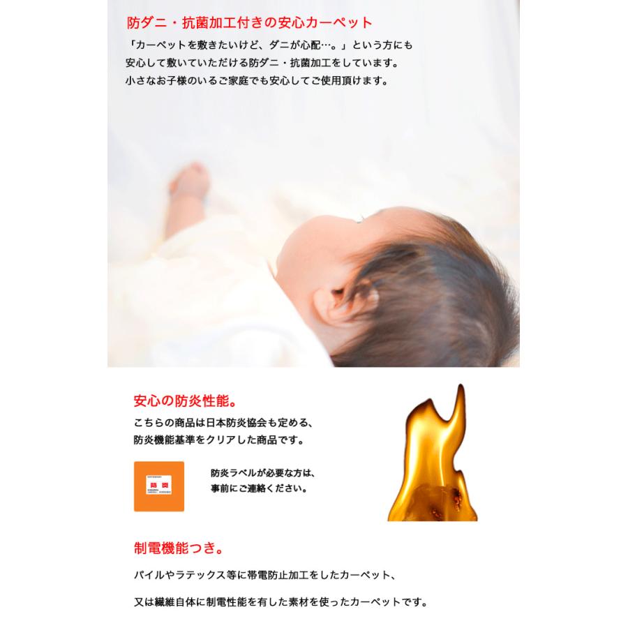 【中京間 12畳 364×546 トリニティ】防炎・制電・防汚・防ダニ抗菌・遊び毛がでにくい・カーペット・絨毯(じゅうたん)・ラグ_8