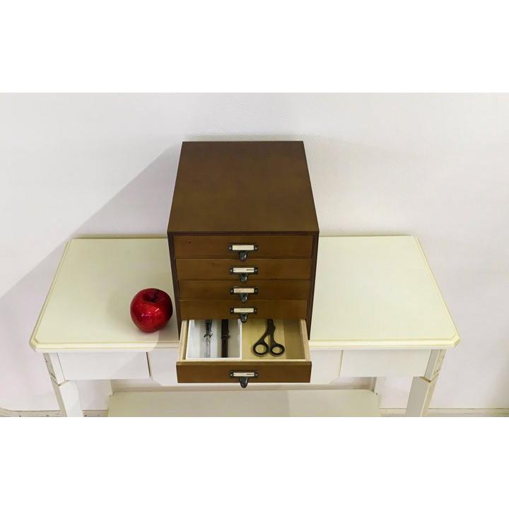 書類ケース5段 アンティーク 944】引き出し収納・レターケース・ミニ