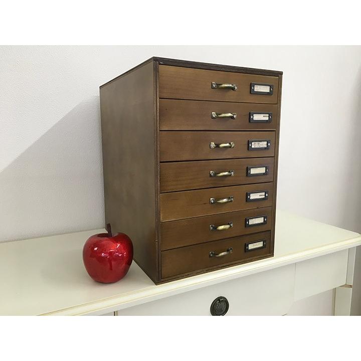 A4 書類ケース7段 アンティーク 1527】レターケース・レターラック