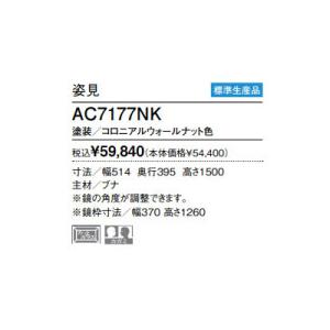 カリモク 姿見 AC7177NK ミラー 全身鏡_1
