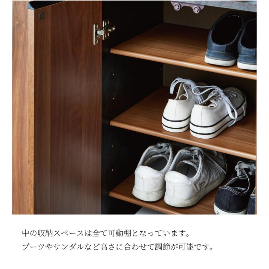 シューズボックス 100 靴箱収納 ロータイプ 完成品 日本製 靴箱 消臭_5