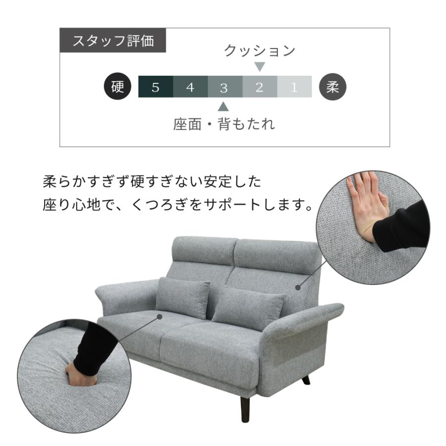 ソファ 2人掛け 北欧 ソファー 2人 撥水 ハイバック お洒落 2人掛け