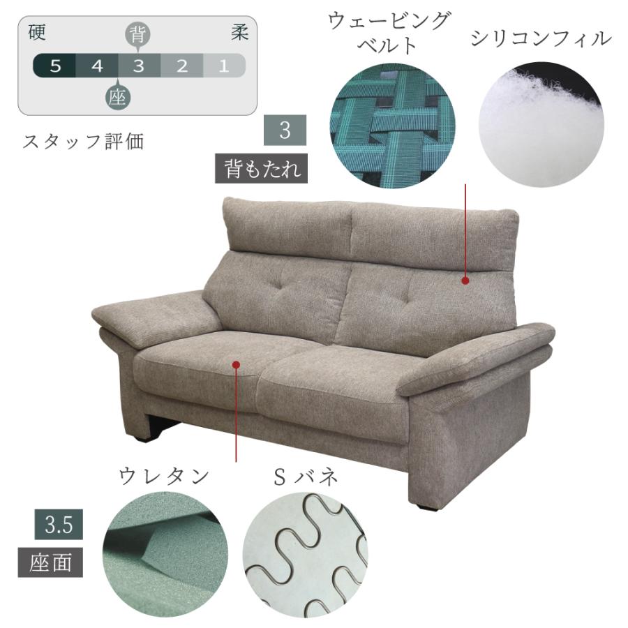 ソファー 2人掛け 北欧 ソファ 2P SOFA 撥水 ファブリック 布 お洒落 2