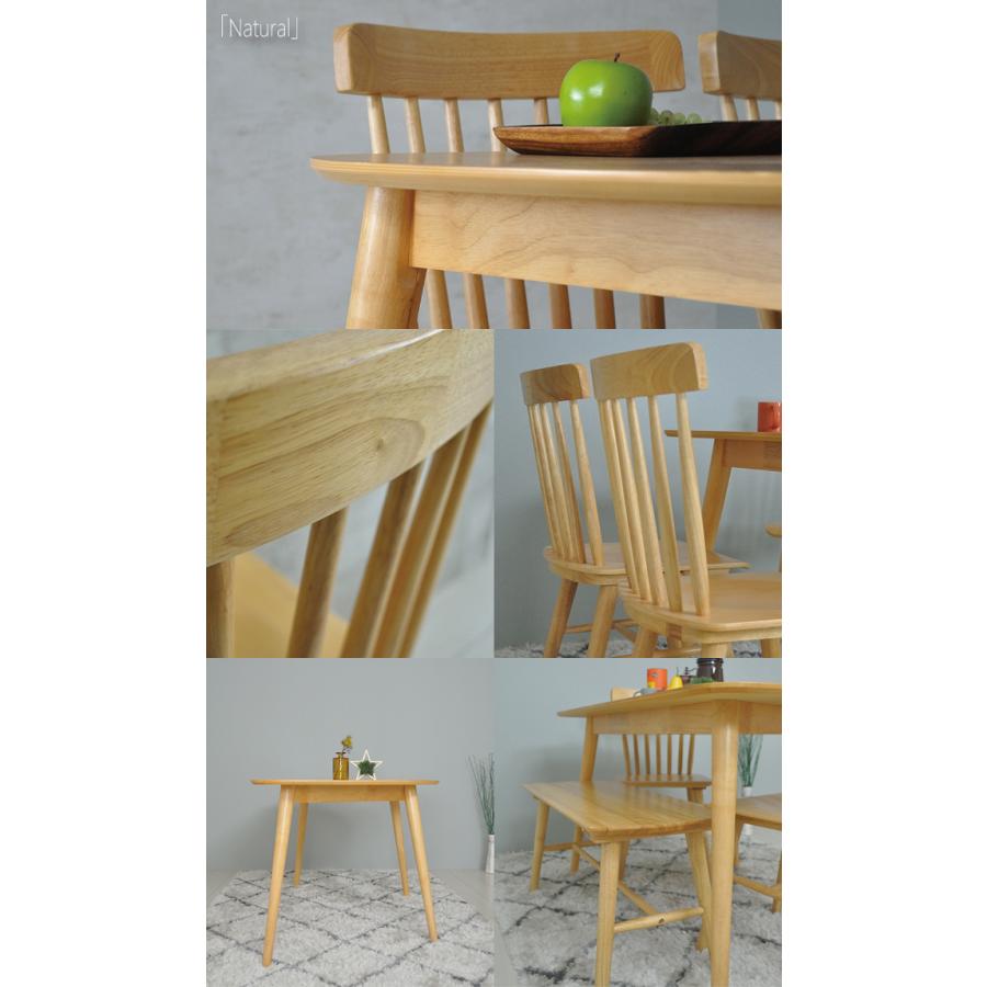 ダイニングテーブルセット 4人用 北欧 無垢 おしゃれ ベンチ 半円 壁