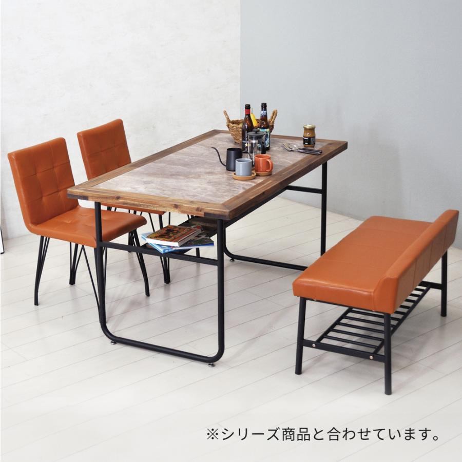 ダイニングベンチ ベンチ スツール クッション ラック付き ダイニングベンチ ベンチ スツール クッション ラック付き