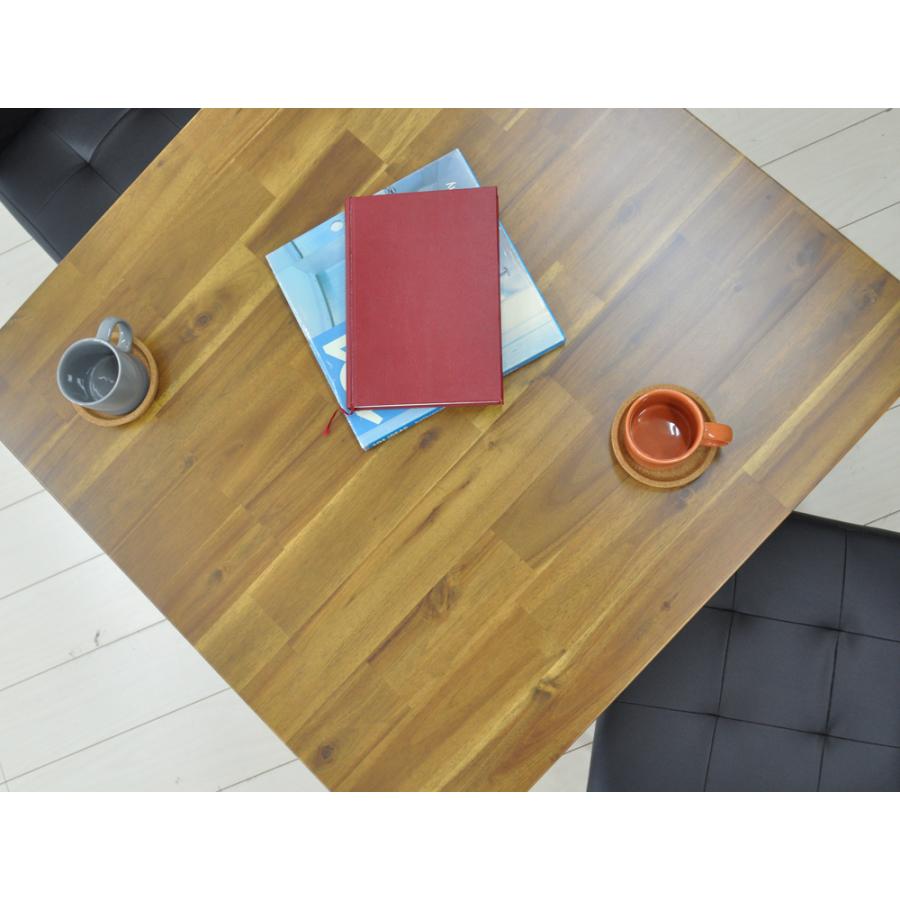 ダイニングテーブルセット 2人掛け 幅75 おしゃれ 正方形 木目調