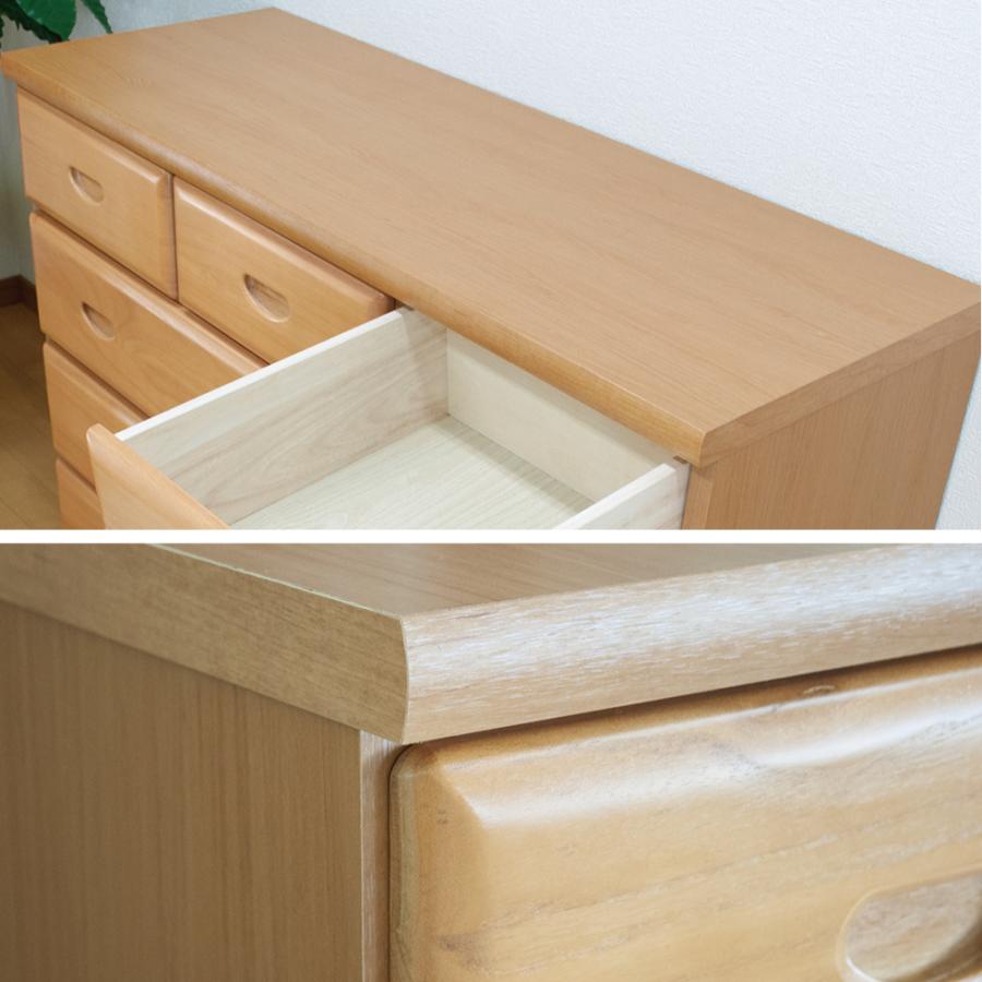タンス 110cm 木製 ローチェスト 幅110 4段 収納 和風 桐 完成品
